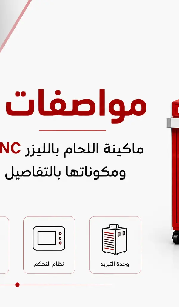 مواصفات ماكينة اللحام بالليزر CNC ومكوناتها بالتفصيل