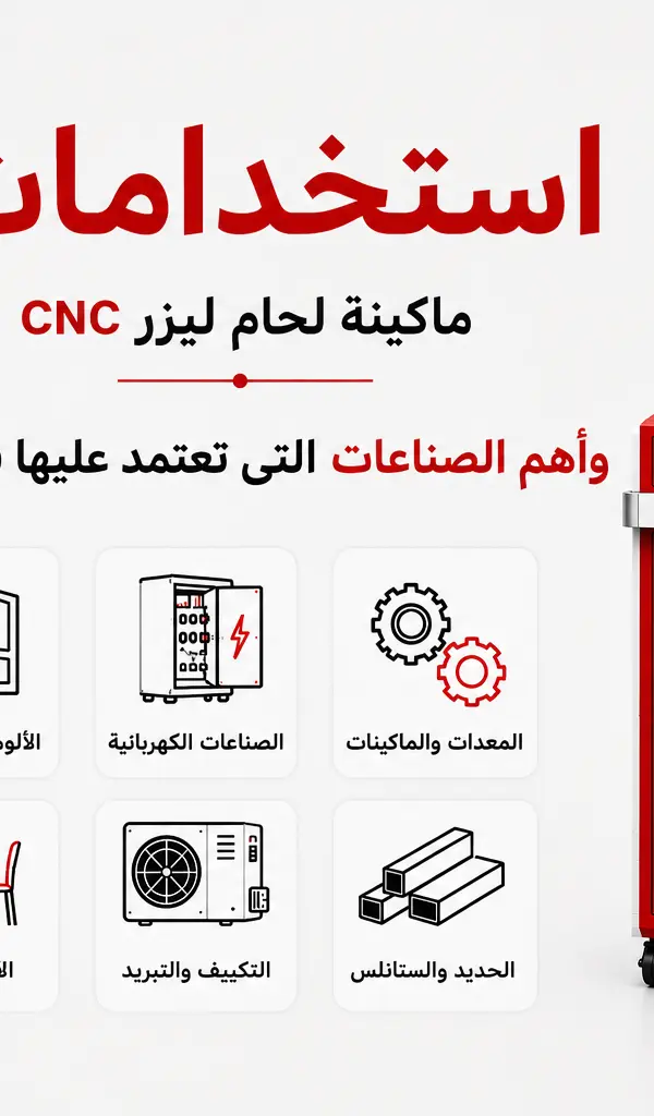 استخدامات ماكينة اللحام بالليزر CNC وأهم الصناعات التي تعتمد عليها في مصر