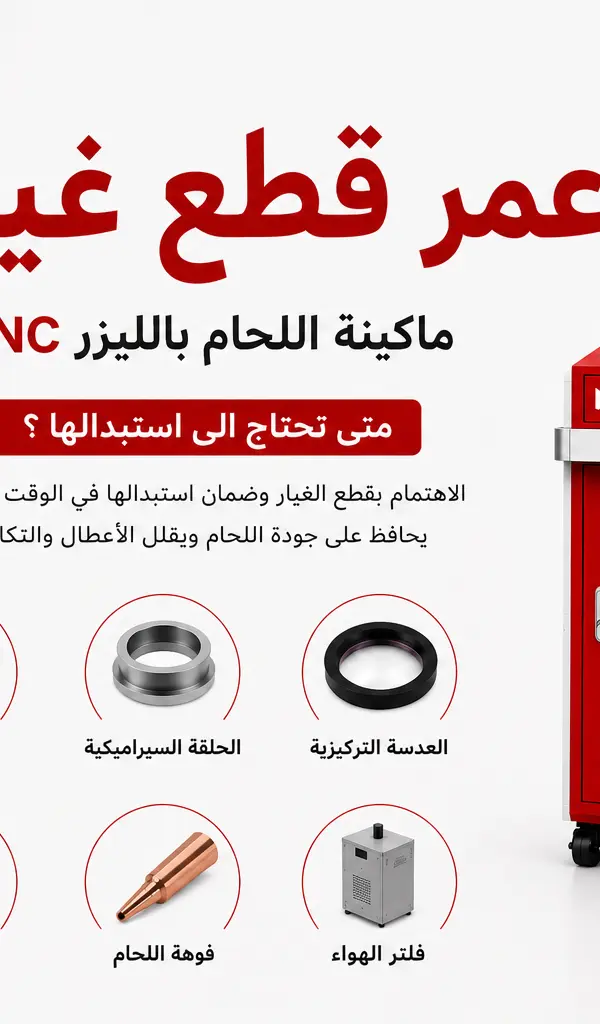 عمر قطع غيار ماكينة اللحام بالليزر CNC.. متى تحتاج إلى استبدالها؟